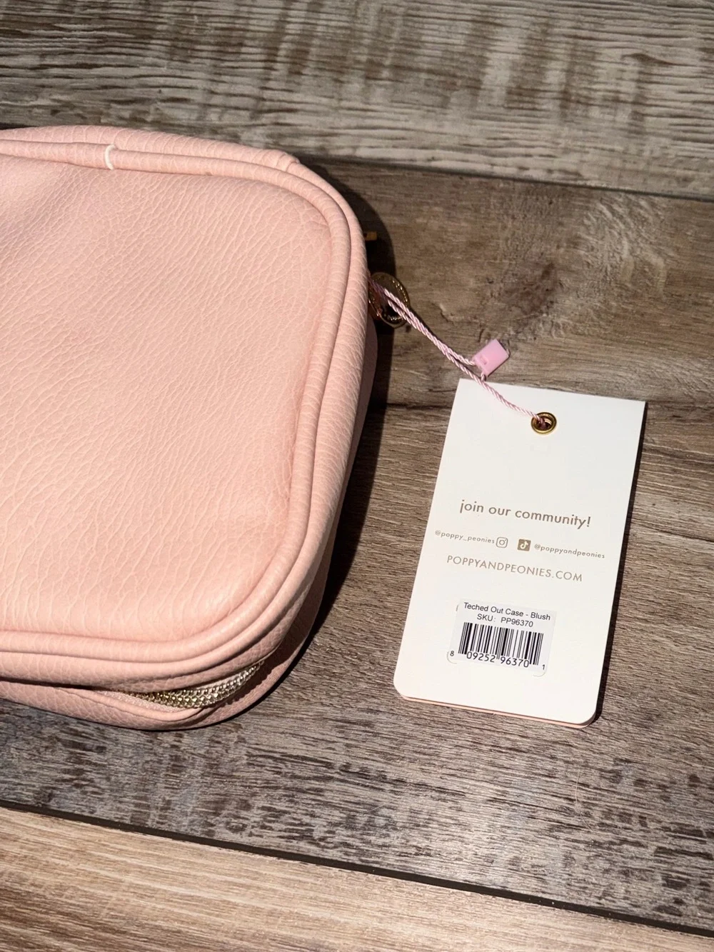Poppy & Peonies Woven Sidekick Belt Bag Tan Faux Leather Fanny Pack Crossbody